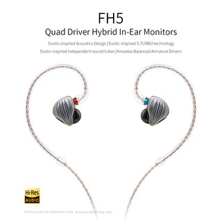 FiiO FH5 หูฟัง hybrid 4 ไดร์เวอร์ (3BAs+1DD) ระดับ Hi-Res ถอดสายได้ สินค้าพร้อมจัดส่ง รับประกันศูนย์ไทย 1 ปี