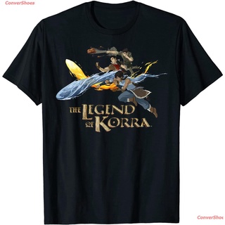เสื้อยืดแขนสั้น Nickelodeon The Legend Of Korra Elements Action Group Shot T-Shirt Short sleeve T-shirts