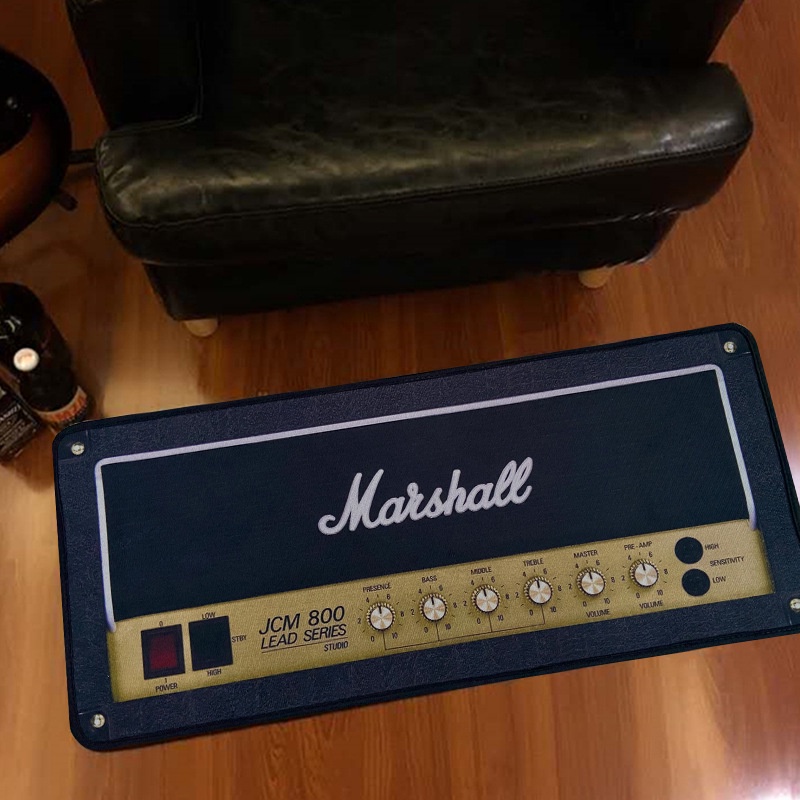 Marshall พรมปูพื้น พิมพ์ลายกีตาร์ พรมปูพื้น Marshall พรมปูพื้นห้องครัว พรมห้องนอน กันสิ่งสกปรก กันลื่น พรมเช็ดเท้า ดูดซับน้ํา ครัวเรือน ที่กําหนดเอง