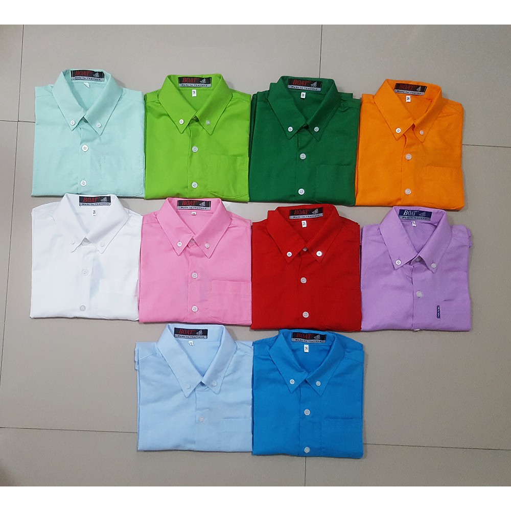 พร้อมส่ง [แถมโบว์หูกระต่าย ฟรี!] เสื้อเชิ้ตเด็กสีฟ้าอ่อน แขนยาว ใส่ออกงานได้ BO0667 - รูปที่ 5