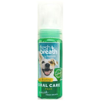 Tropiclean Fresh Breath Fresh MintFoam โฟมลดกลิ่นปาก ในสุนัขและแมว ขนาด 4.5 ออนซ์(133 ml)
