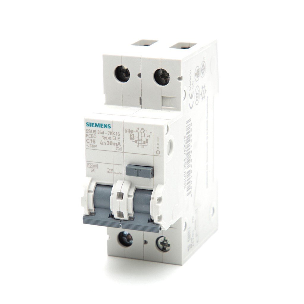 SIEMENS Breaker เบรกเกอร์ กันไฟดูด-ไฟรั่ว-ไฟเกิน-ไฟช็อต RCBO 1P+N 16A / 6kA 30mA 🚀จัดส่งเลย! 🚀