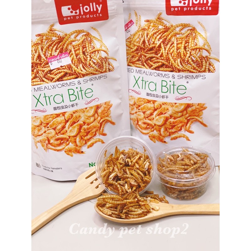 หนอนนกผสมกุ้งอบแห้ง ขอสั่งขั้นต่ำ40฿