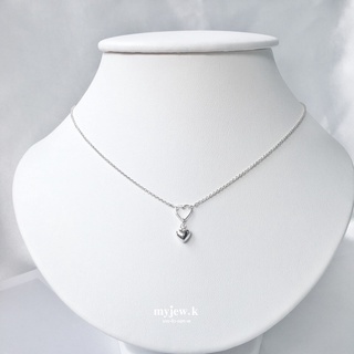 𓂃⟡ myjew.k สร้อยคอเงินแท้ : เครื่องประดับเงินแท้ cuty heart necklace