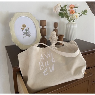 Joeyy&amp;Gio Canvas Bag กระเป๋าผ้าแคนวาส ลาย Aw but Ew