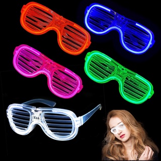 พร้อมส่ง แว่นตาไฟ LED เรืองแสงในที่มืด พร็อพสําหรับเด็กผู้หญิง ปาร์ตี้คริสต์มาส