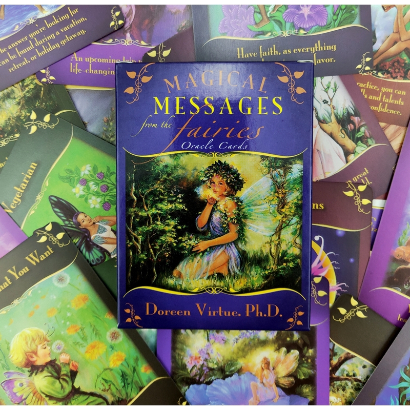 การ์ดข้อความหนังสือเกี่ยวกับจิตวิทยาการดําน้ํา Magical Messages from Fairies