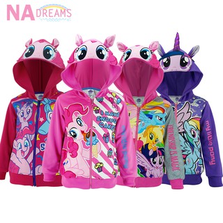 My Little Pony เสื้อแจ็คเก็ต เสื้อแขนยาวมีหมวก Jacket ลายการ์ตูนโพนี่ My little pony เสื้อกันหนาว แต่งหมวก