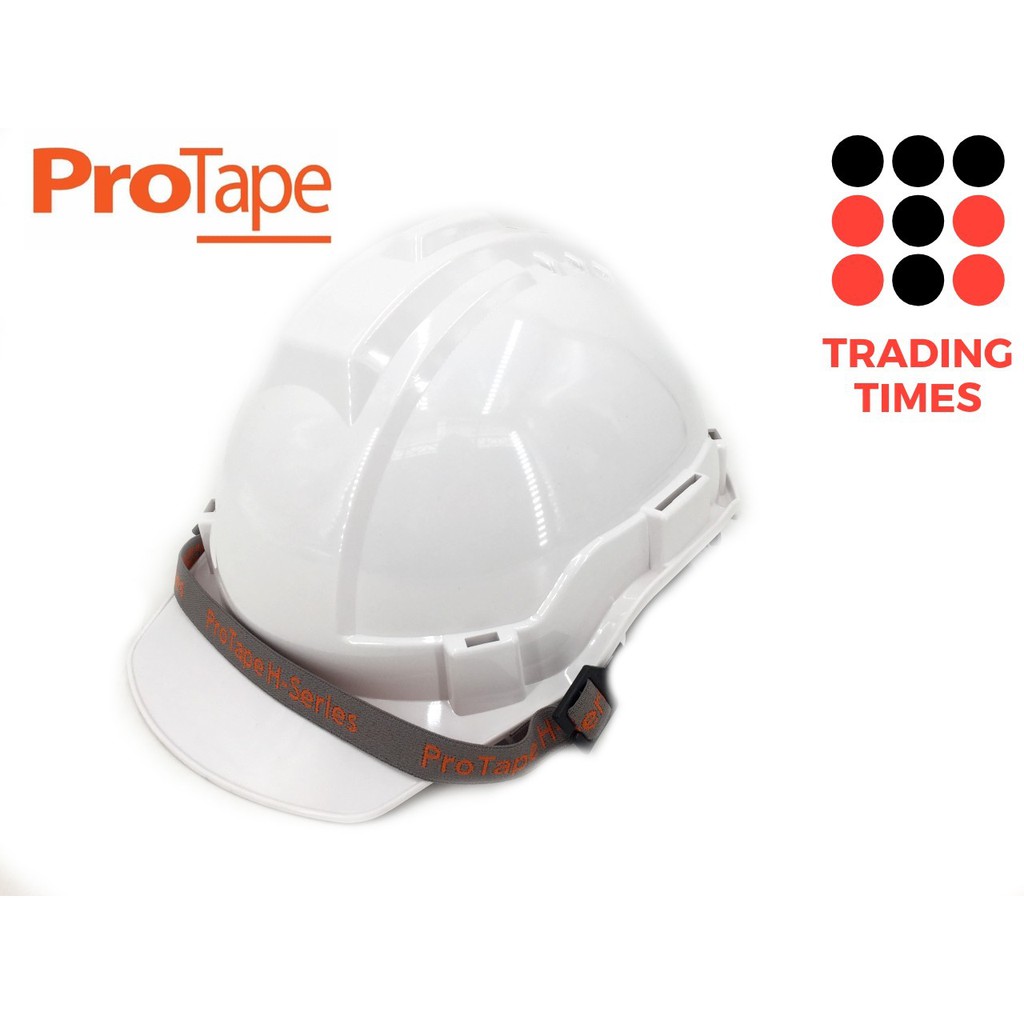 ( ถูกสุดๆ ) PROTAPE รุ่น มอก. หมวกเซฟตี้ แบบปรับหมุน สีขาวเทา