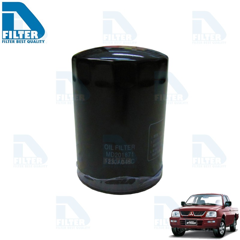 กรองน้ำมันเครื่อง Mitsubishi Pajero 2008-2014,Triton ไทรทัน 2005-2014 (3.2),Strada (2.8) By D Filter (DO195N)