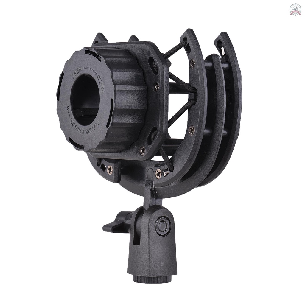 Microphone Shock Mount Suspension Holder Clip 180° Foldable for Condenser Microphone Mounting