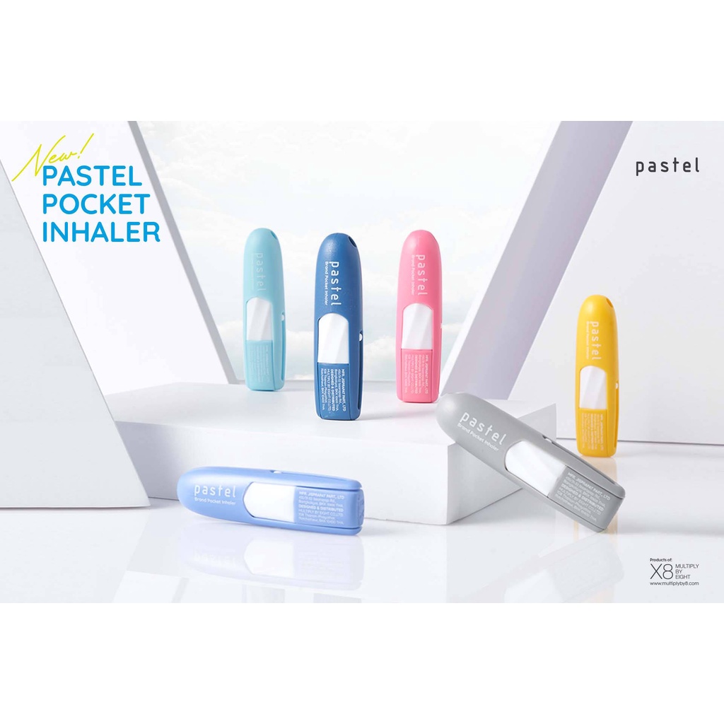 ยาดมพาสเทล ยาดมแบมแบม ชนิดพกพา ตราพาสเทล (เลือกสีได้) 🌿Pastel Brand Pocket Inhaler จำนวน 1 หลอด