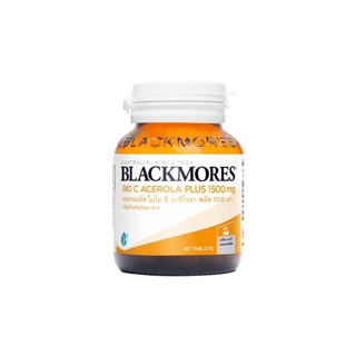 Blackmores Bio C Acerola Plus 1500mg 40tab แบลคมอร์ส ไบโอ ซี อะซีโรล่า พลัส 1500 มก. (ผลิตภัณฑ์เสริมอาหาร) 40เม็ด