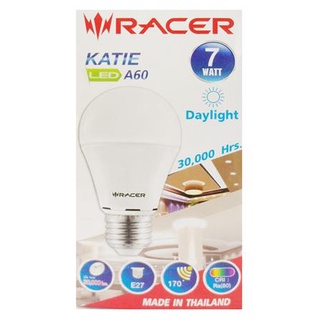 [พร้อมส่ง] HomeDoDee หลอด LED RACER KATIE LED A60 7W E27 DAYLIGHT หลอดไฟ LED