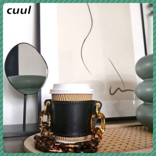 【Ready Stock】 ซองหนัง Pu สําหรับใส่แก้วกาแฟถ้วยกาแฟแบบถอดออกได้