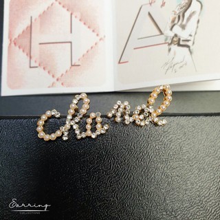 ต่างหูชาแนล คอลเลคชั่นใหม่ค่ะ letter earring