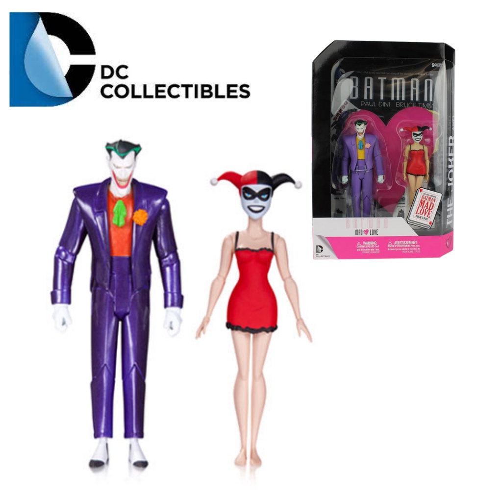 DC Collectibles  Batman Animated Series Mad Love Joker &amp; Harley Quinn Comics and Action Figure 2Pack