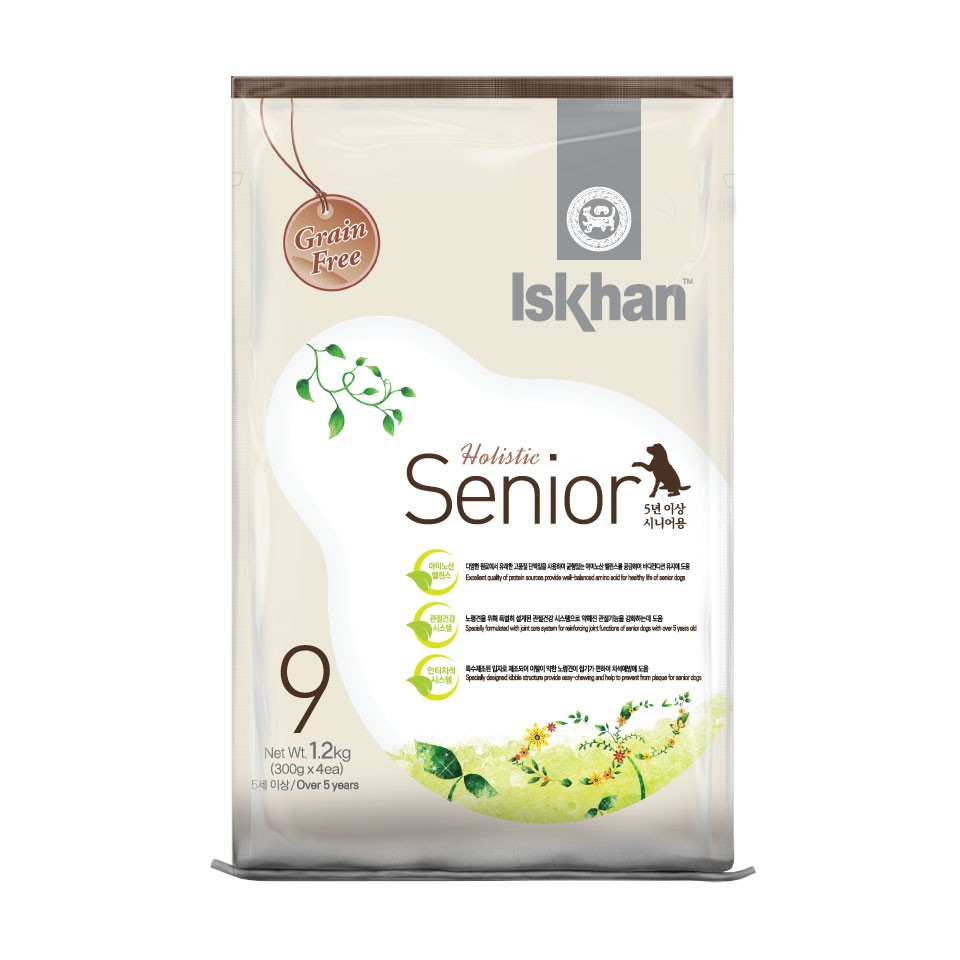 Iskhan อาหารสุนัขสูงอายุปลอดธัญพืช - 1.2กก