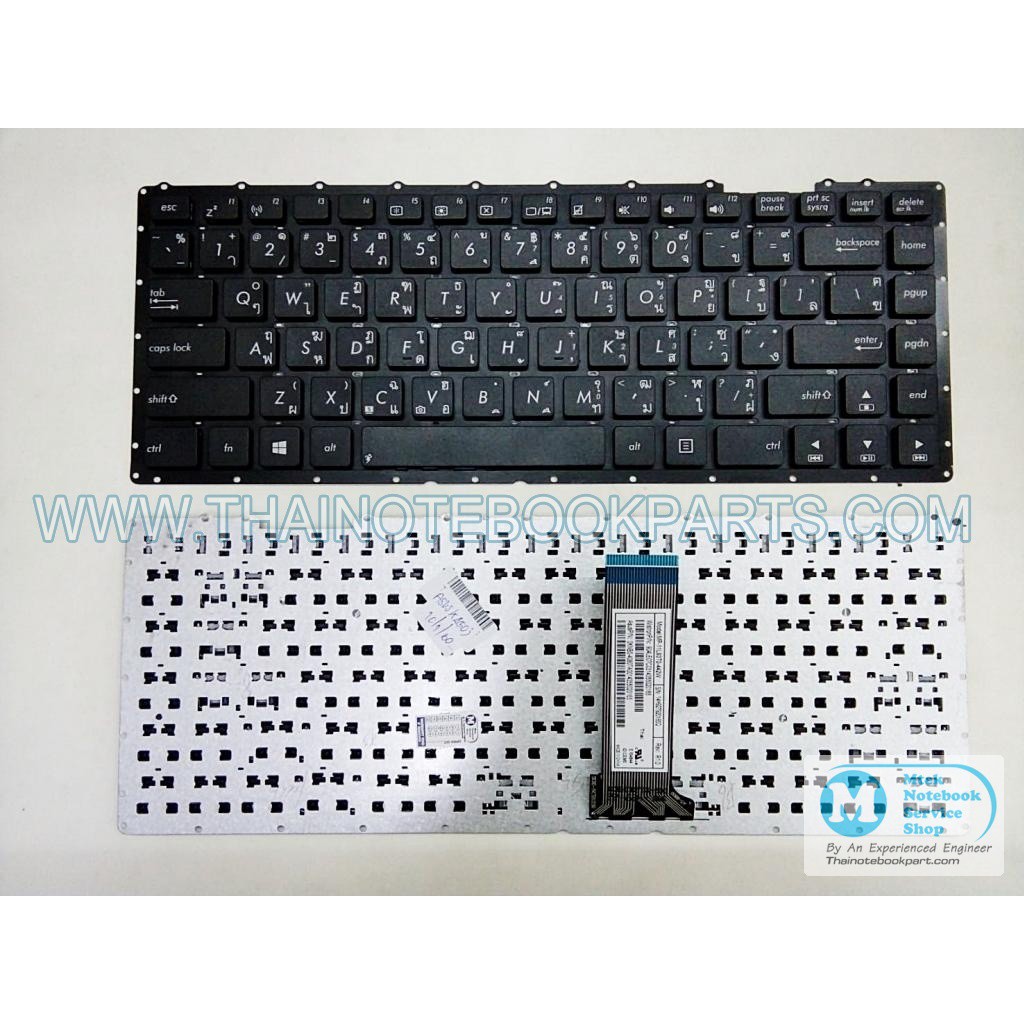 คีย์บอร์ดโน๊ตบุ๊ค ASUS K450J K450JN K450JF X450J (สินค้าใหม่- แป้นภาษาไทย -อังกฤษ)
