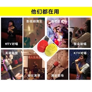 ฝาครอบไมโครโฟน แบบใช้แล้วทิ้ง 200 ชิ้น สําหรับ KTV สตูดิโอคาราโอเกะ (คละสี)
