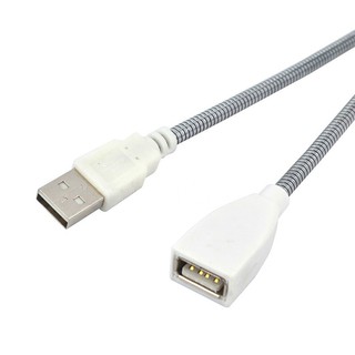 สายเคเบิลต่อขยาย USB โลหะ ยืดหยุ่น ตัวผู้ เป็นตัวเมีย สําหรับหลอดไฟ USB