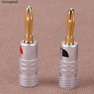 GOOD✯1pc 4mm Gold Plated Brass Speaker Banana Plug DIY Audio Jack Connector♪in Stock
