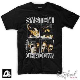 คอลูกเรือSystem Off A Lown SOAD Band T-Shirt For Face COLLAGE ff7lS-5XL