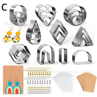 39 Pcs Polymer Clay Cutters Stainless Steel Cutter Tools Molds for Earring Jewelry Making