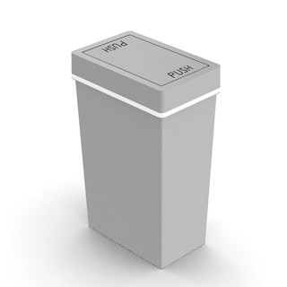 ถังขยะฝาสวิงเหลี่ยม 40ลิตรDKWHH-309P/2เทาอ่อน Swing lid waste bin 40 liters, DKWHH-309P / 2, light gray