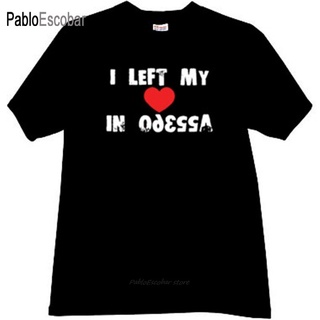 [COD]เสื้อยืด ผ้าฝ้าย พิมพ์ลาย I Left My Heart In Odessa Cool Patriotic แฟชั่นสําหรับผู้ชายS-5XL