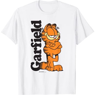 เสื้อยืดผ้าฝ้ายพรีเมี่ยม เสื้อยืด พิมพ์ลายโลโก้ Garfield Cooper