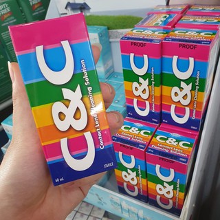 C&amp;C น้ำยา แช่ คอนแทคเลนส์ ซีแอนด์ซี ขนาดเล็ก 60ml.