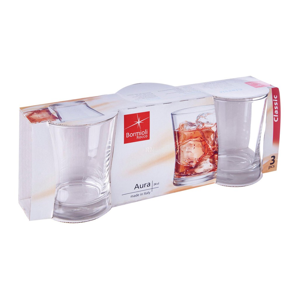 Bormioli Rocco Aura Wine Tumbler 24Cl (3 ชิ้น)