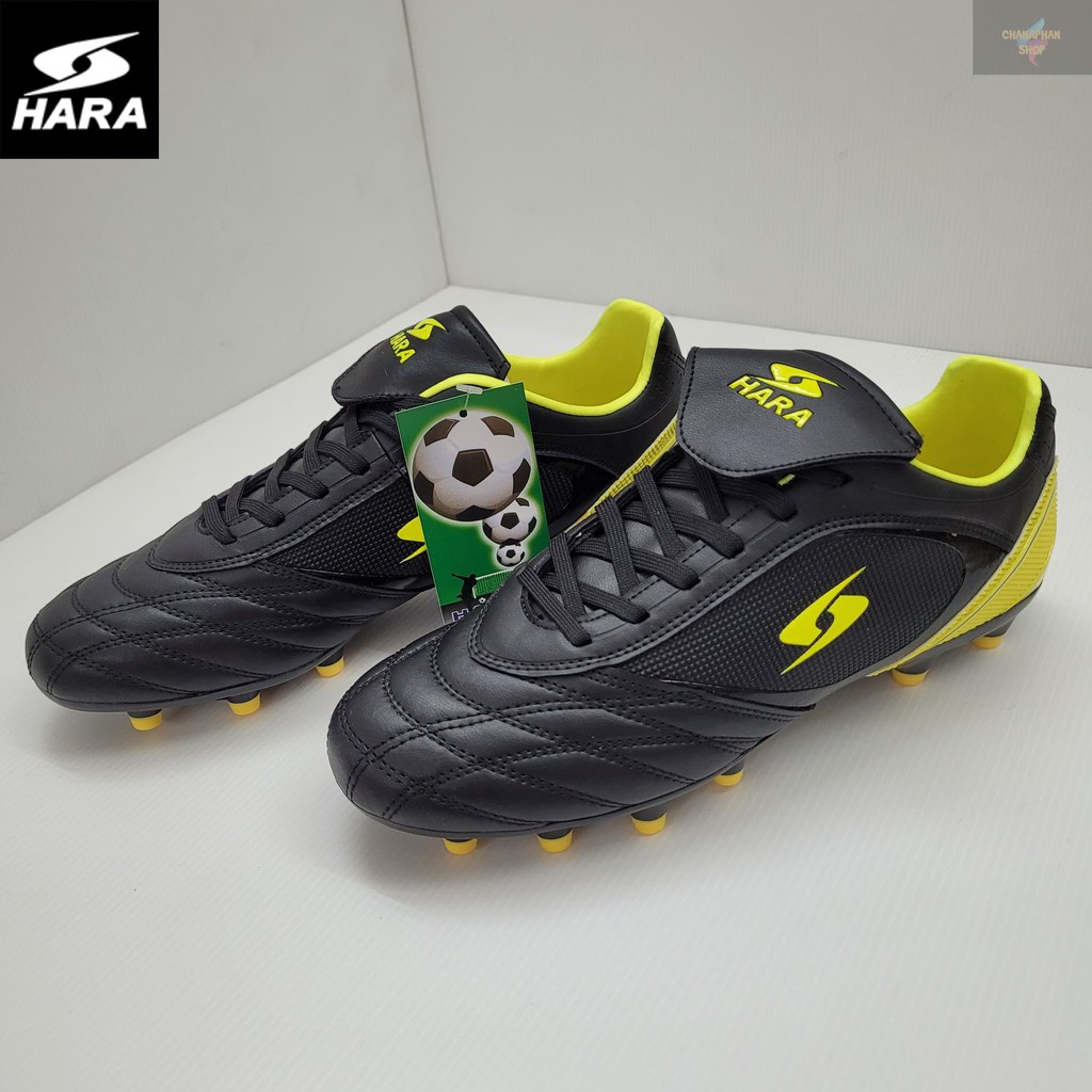 รองเท้าฟุตบอล รองเท้าสตั๊ด HARA รุ่น F09 สีดำเหลือง SIZE 40-46