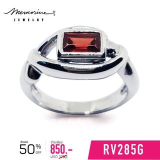 Memorine Jewelry แหวนเงินแท้ 925 ฝัง Garnet : RV285การ์เนต