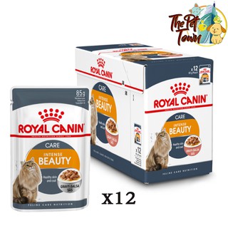 Royal Canin Beauty Pouch อาหารเปียก สูตรบำรุงขนและผิวหนัง 85g. x 12 ซอง