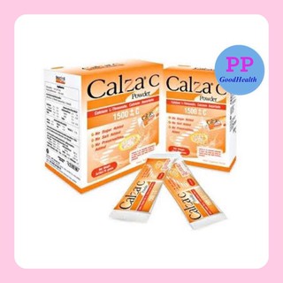 Calza C Powder 1500mg รุ่น30 ซอง/รุ่นกล่อง 5ซอง (ชุดสุดคุ้ม 6กล่อง ได้30ซอง) บำรุงกระดูกมีวิตามินซี