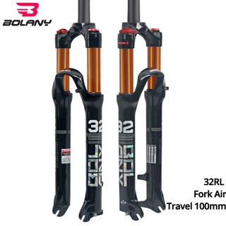 Bolany โช๊คลมคอตรง Magnesium Alloy MTB Supension 100 m.m.  26/27.5" (์Not remote)