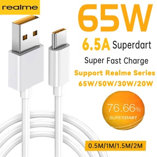 สายชาร์จโทรศัพท์มือถือ Usb Type C สําหรับ Realme Gt2 pro 8 Neo 2T 2 Narzo 30 pro 5G 65W 6.5A Vooc Realmi X7 pro 7 pro 8 8i 9pro 9i