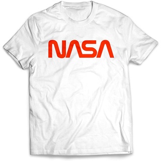 [S-5XL]เสื้อยืดลําลอง ผ้าฝ้าย แขนสั้น คอกลม พิมพ์ลายหนอน NASA สไตล์วินเทจ สําหรับผู้ชาย