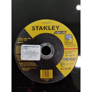 ไฟเบอร์ตัดสแตนเลสและเหล็ก(ใบตัด) 4" หนา 1มม.Stanley แท้ 100%