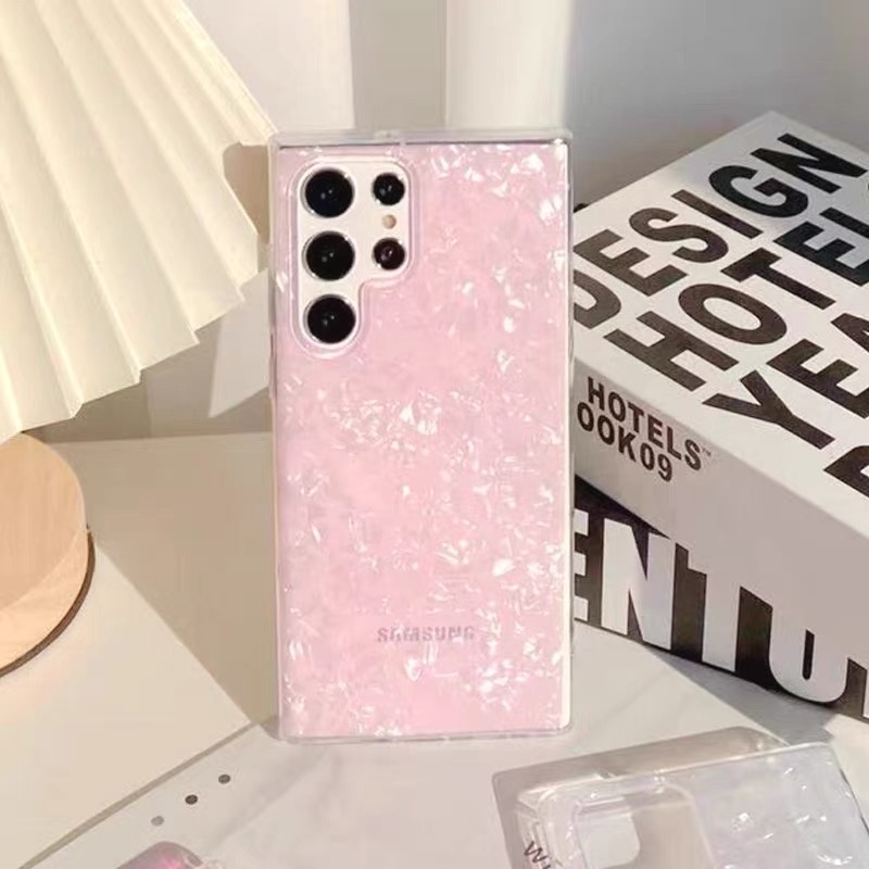 ความงาม สไตล์สาว หอยมุก ลายดอกไม้ เคส Samsung Galaxy S25 Ultra S24FE S24 Ultra S23 Ultra S23FE S22 U