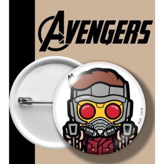 เข็มกลัด การ์ตูน อเวนเจอร์ส อินฟินิตี้วอร์ส BADGE AVENGERS INFINITY WARS AVENGER 3 STAR LORD สตาร์ลอร์ด