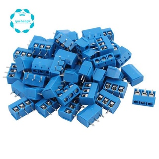 100PCS blue ABS KF301-3P 5.08mm 3 Pin Connect Terminal Screw Terminal Connector