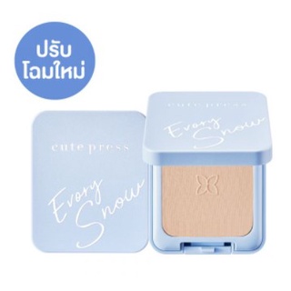 (12g)cute press แป้งคิวท์เพรสตลับสีฟ้า อิเวอร์รี่ สโนว์ ไวท์เทนนิ่ง แอนด์ออยล์คอนโทรลฟาวเดชั่นพาวเดอร์ เอสพีเอฟ 30พีเอ++