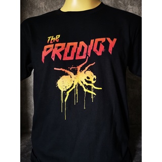 เสื้อวงนำเข้า Prodigy The Fat of the Land Keith Flint Ant Logo Electronic Punk Rock Style Vintage T-Shirt