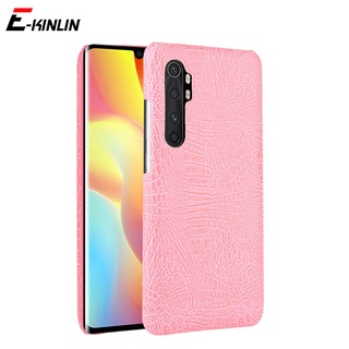 เคสโทรศัพท์มือถือหนัง PU ลายหนังจระเข้ สไตล์วินเทจ สําหรับ XiaoMi Mi Note 10 10T Pro Lite