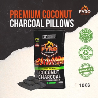 Grade A BBQ Coconut Shell Charcoal Beads /Pillow Briquettes 10 KG ถ่านอัดบาร์บีคิวกะลามะพร้าว รูปทรงลูกปัด/หมอน 10 ก.ก