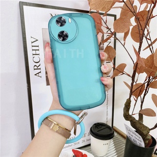 Ready Stock เคส OPPO A57 4G 2022 / A77 5G / A96 4G / A76 / A16e / Find X5 Pro New Style with Hand Ring Soft Case Transparent Air Bag Camera Lens Protection Cover เคสโทรศัพท์ OppoA57