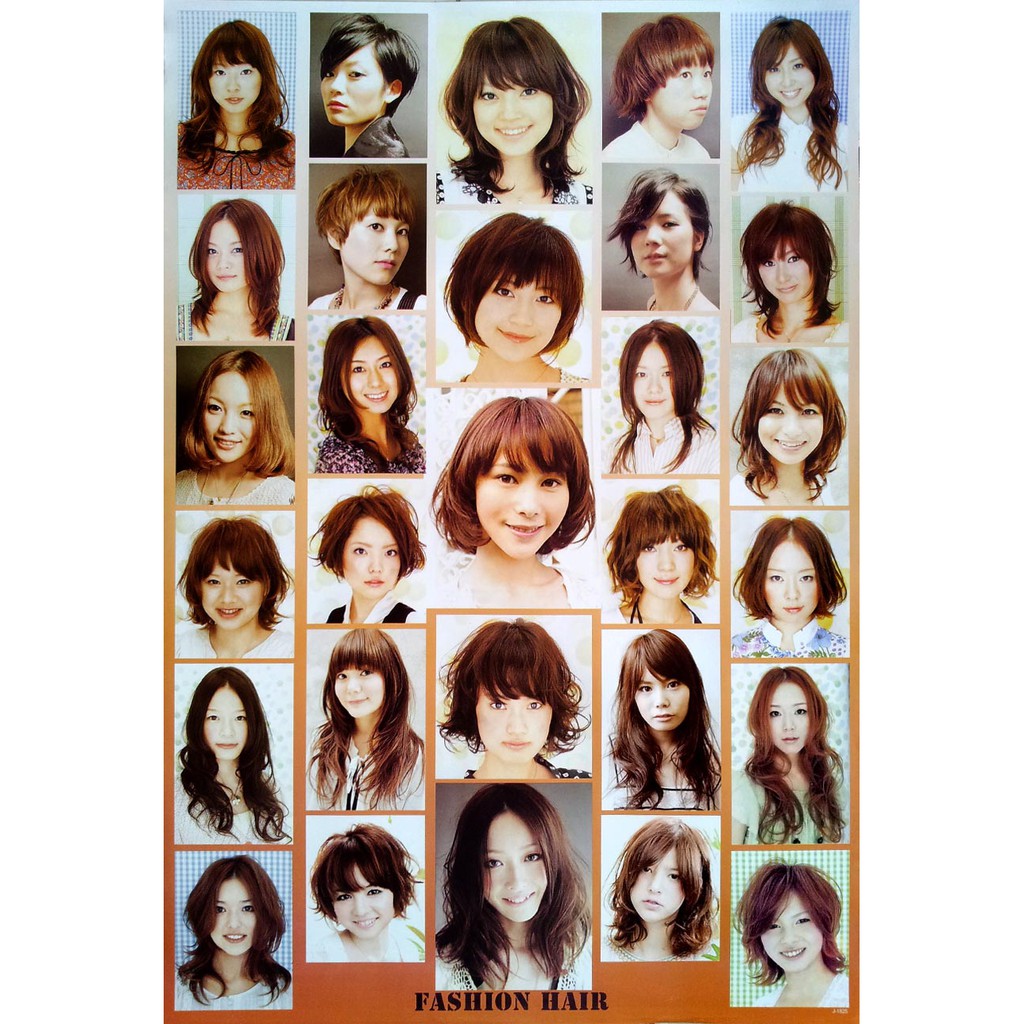 โปสเตอร์ ทรงผมผู้หญิง แนวเกาหลี ญี่ปุ่น Korea Japan Women's Hairstyles Poster 24”x35” Inch 2